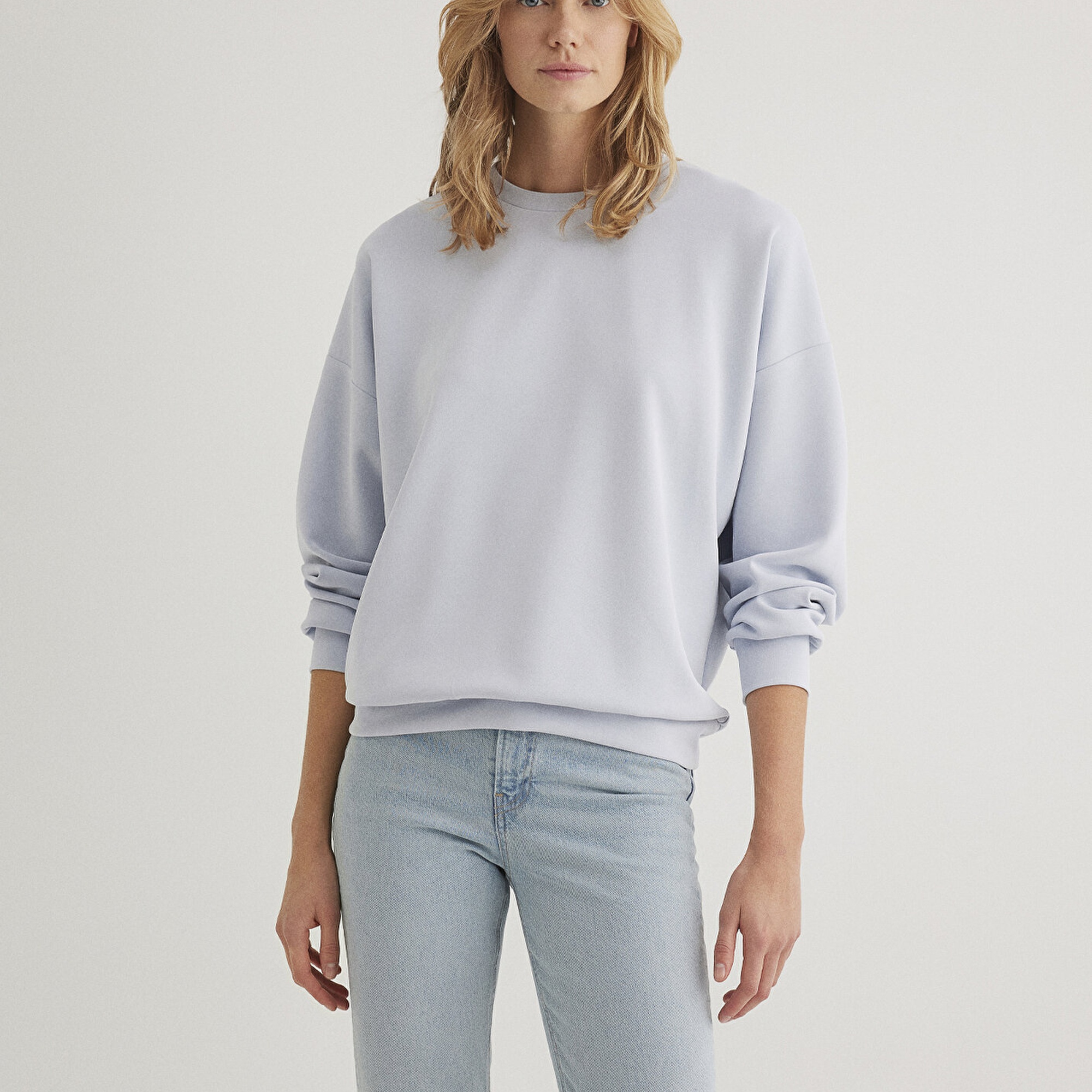 Mavi Bisiklet Yaka Mavi Sweatshirt 168837-89201