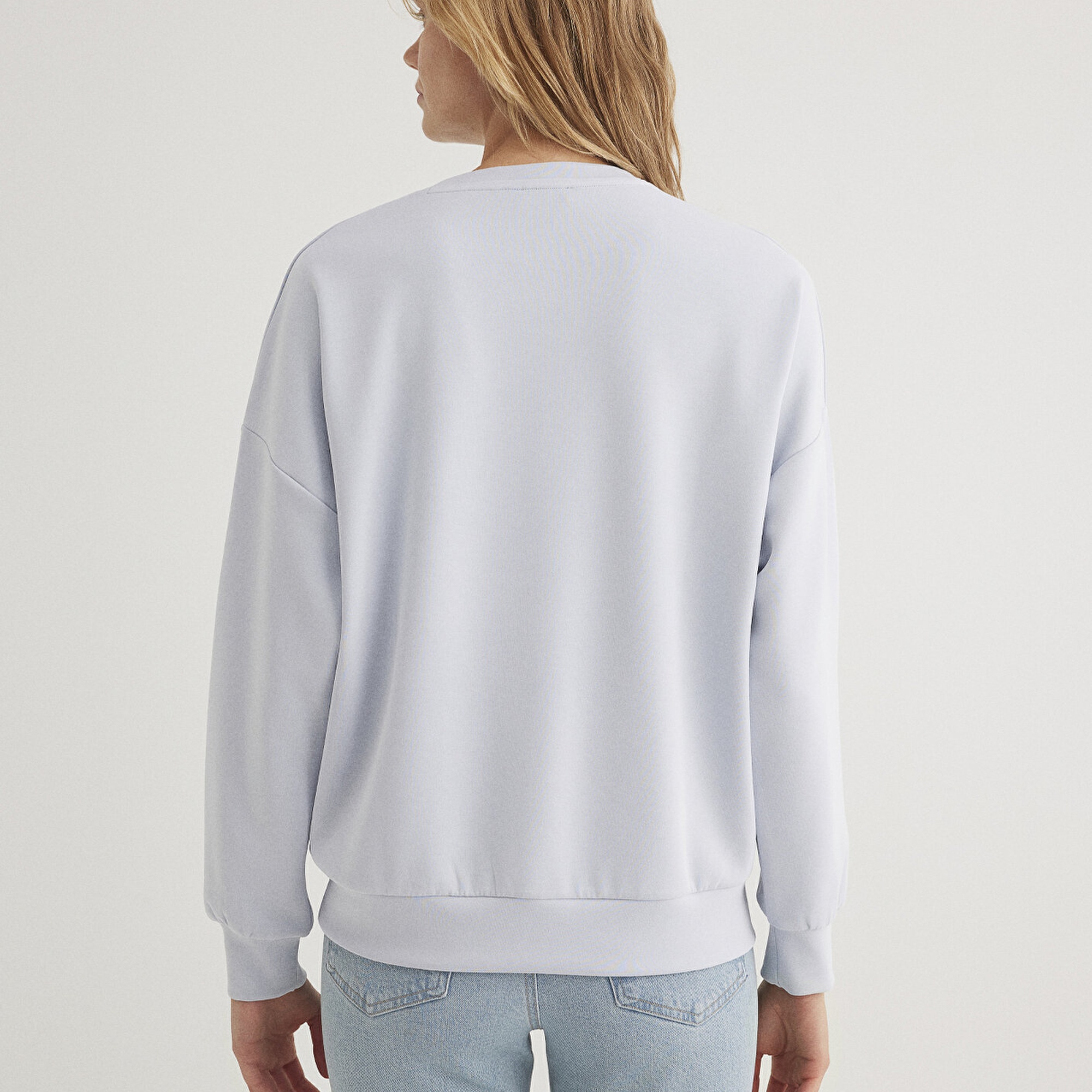 Mavi Bisiklet Yaka Mavi Sweatshirt 168837-89201