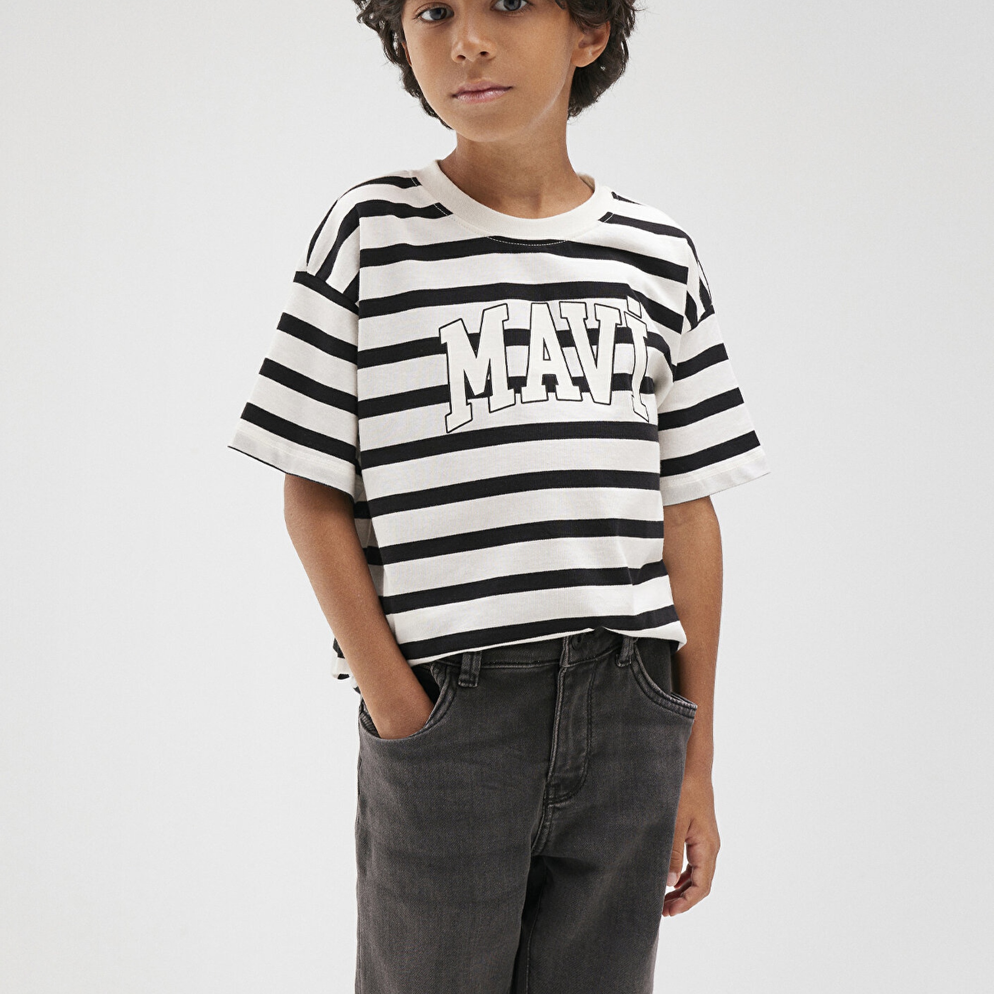 Mavi Mavi Logo Baskılı Beyaz Tişört Regular Fit / Normal Kesim 6610251-84041