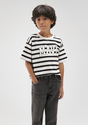  Mavi Mavi Logo Baskılı Beyaz Tişört Regular Fit / Normal Kesim 6610251-84041