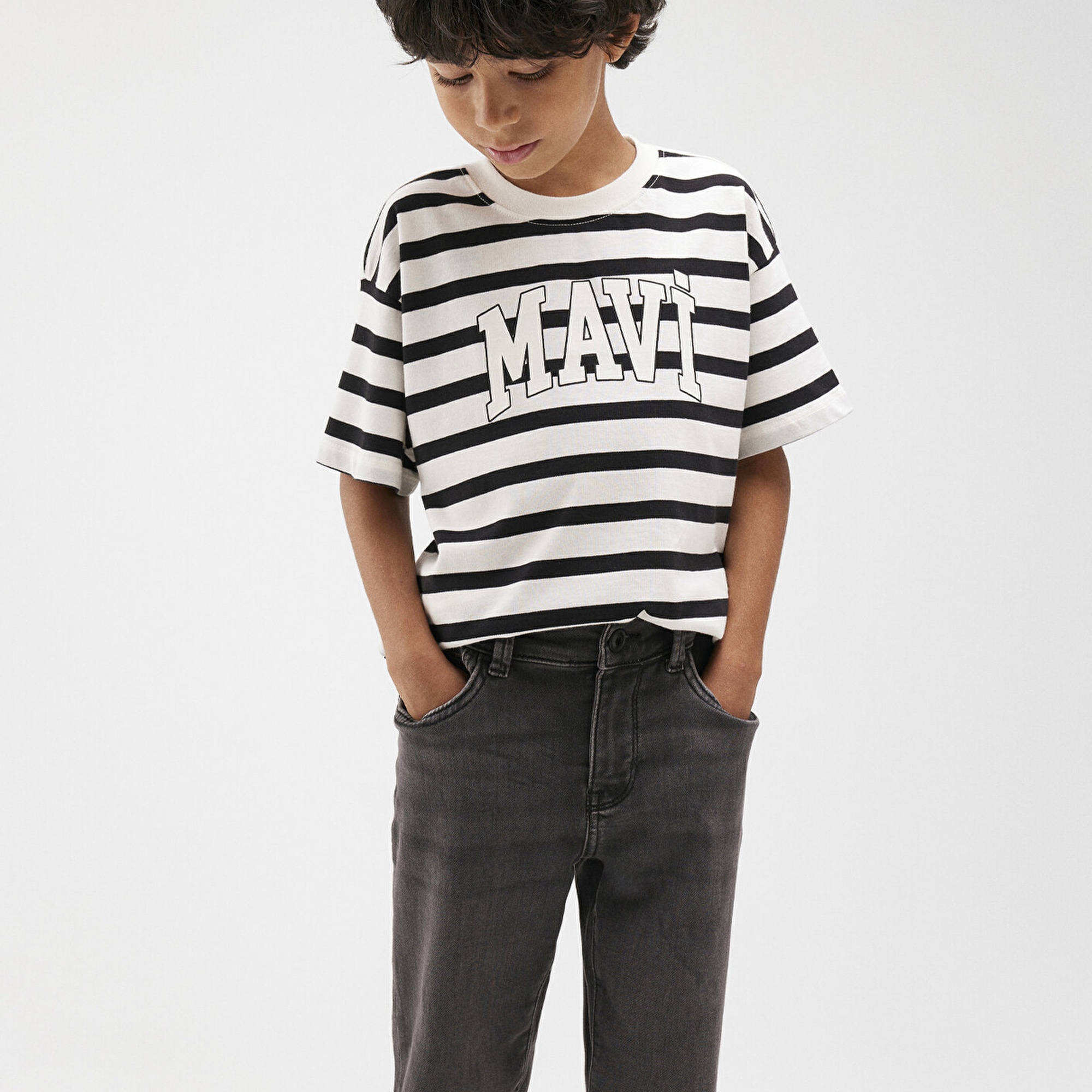 Mavi Mavi Logo Baskılı Beyaz Tişört Regular Fit / Normal Kesim 6610251-84041