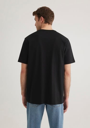  Mavi Mavi Logo Baskılı Siyah Tişört Regular Fit / Normal Kesim 0610948-900