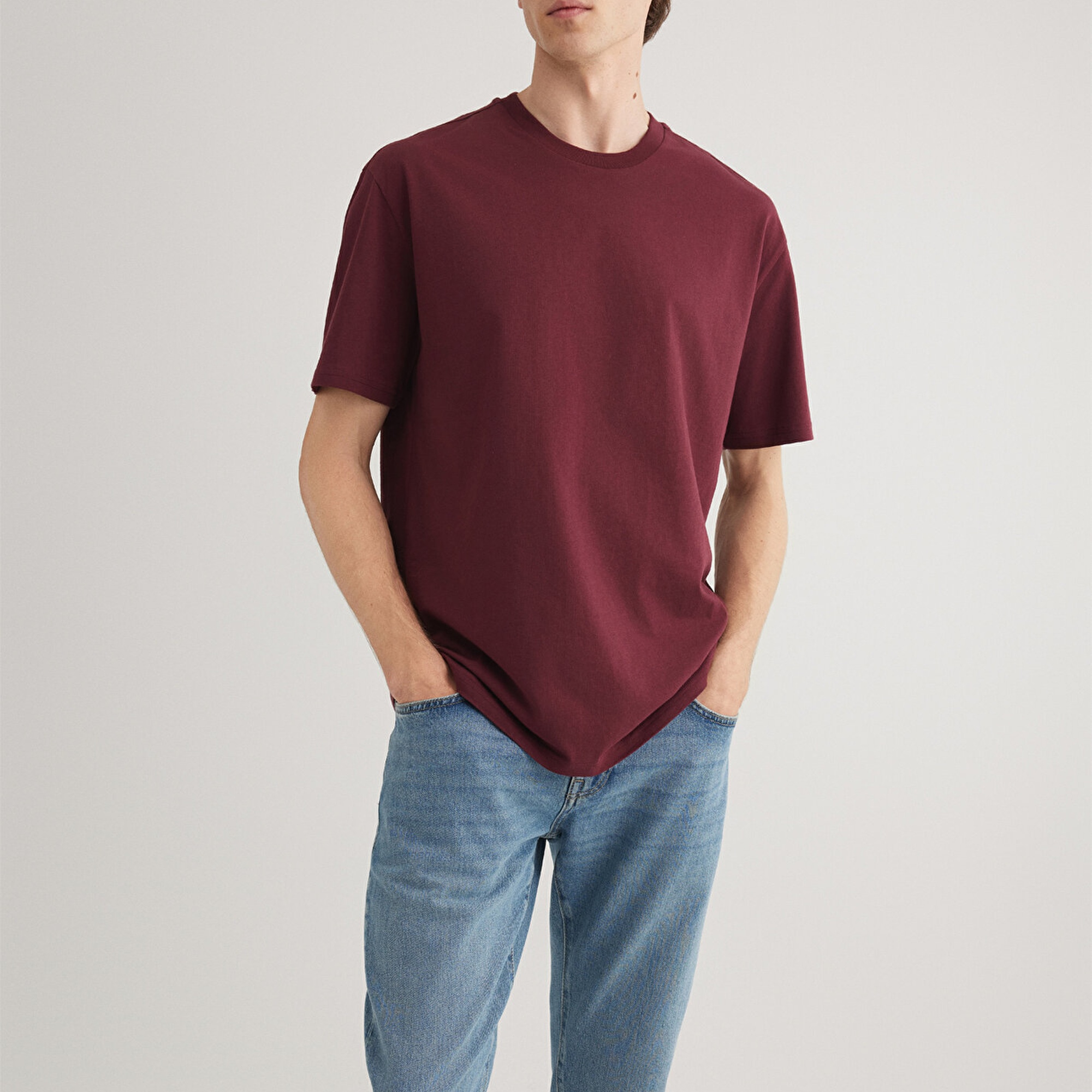 Mavi 3lü Erkek Basic Tişört Loose Fit / Bol Rahat Kesim 0612315-70057