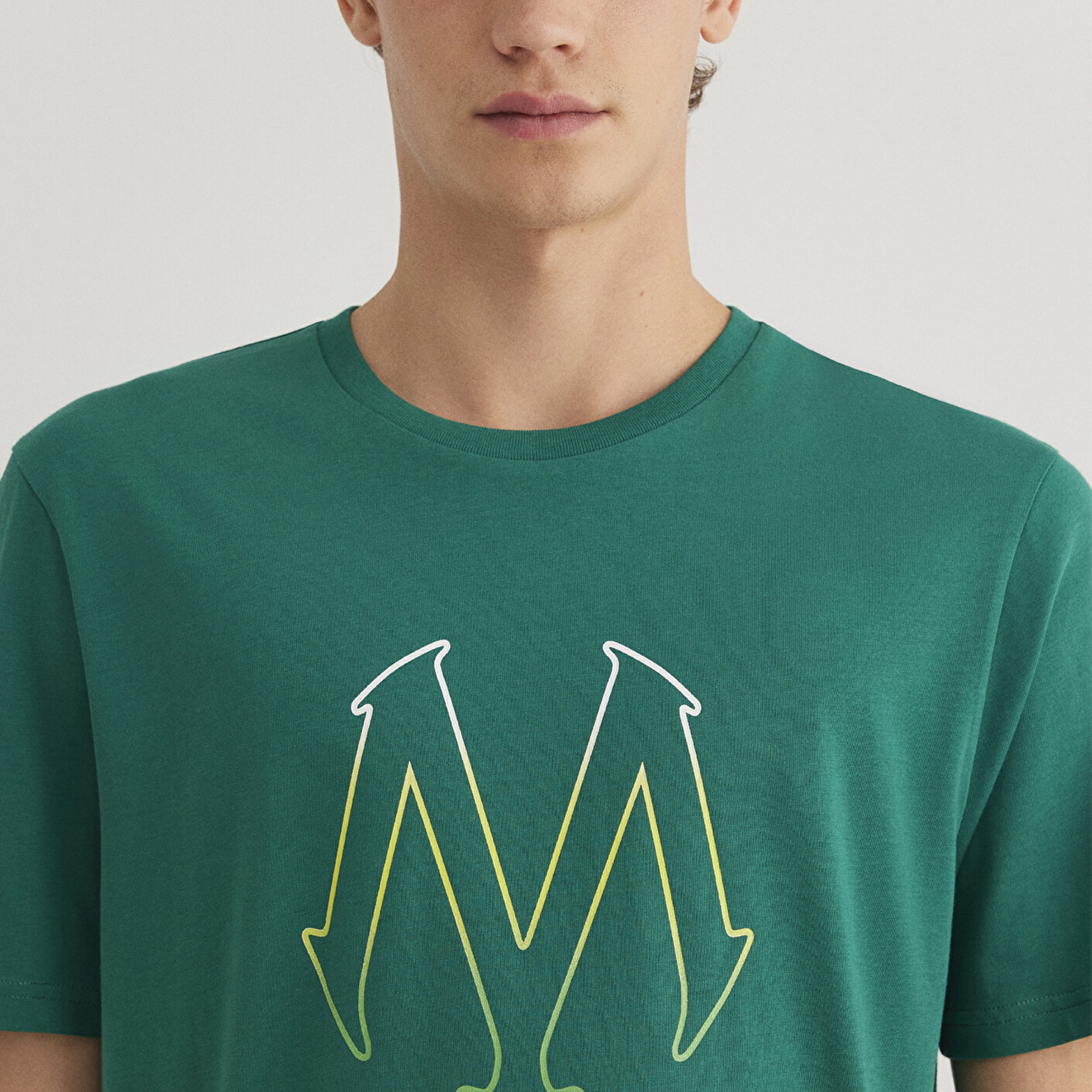 Mavi Mavi Logo Baskılı Yeşil Tişört Regular Fit / Normal Kesim 0610635-71916