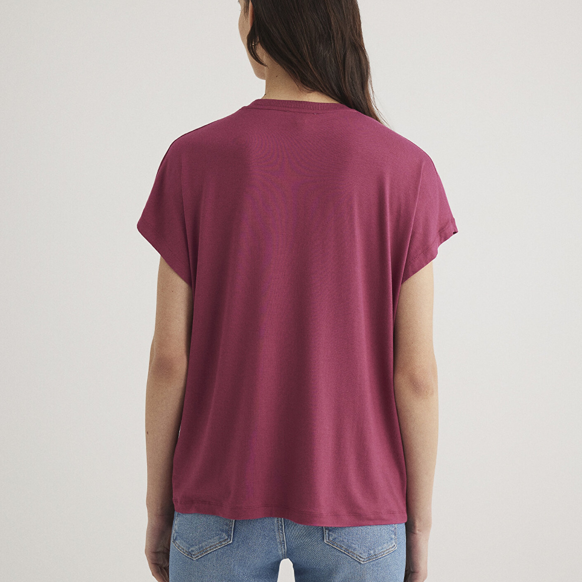 Mavi Bisiklet Yaka Pembe Tişört Regular Fit / Normal Kesim 1611649-70919