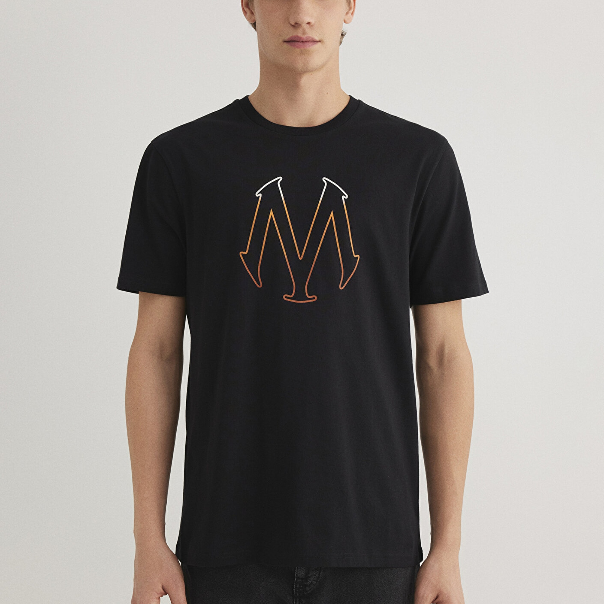 Mavi Mavi Logo Baskılı Siyah Tişört Regular Fit / Normal Kesim 0610635-900