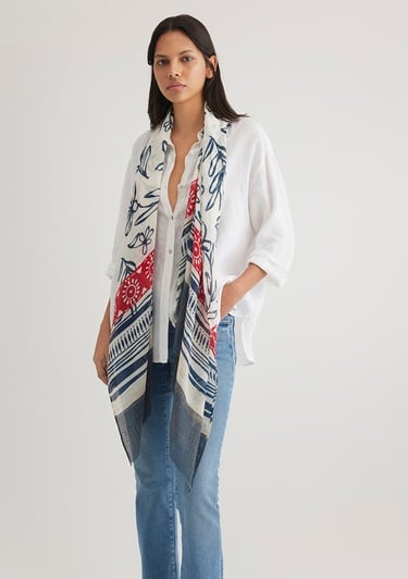  Mavi Ekru Şal 1912948-33004