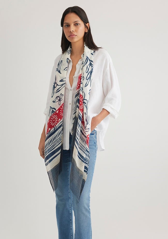  Mavi Ekru Şal 1912948-33004