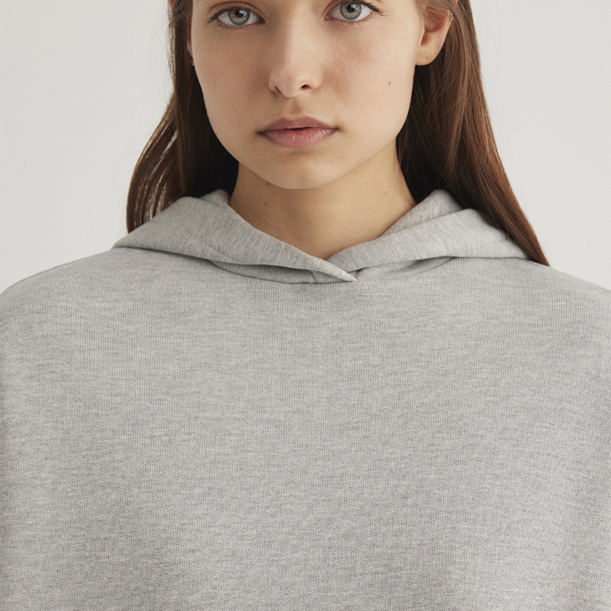 Mavi Kapüşonlu Gri Basic Sweatshirt 1S10186-83096