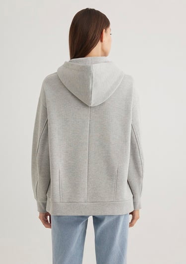  Mavi Kapüşonlu Gri Basic Sweatshirt 1S10186-83096