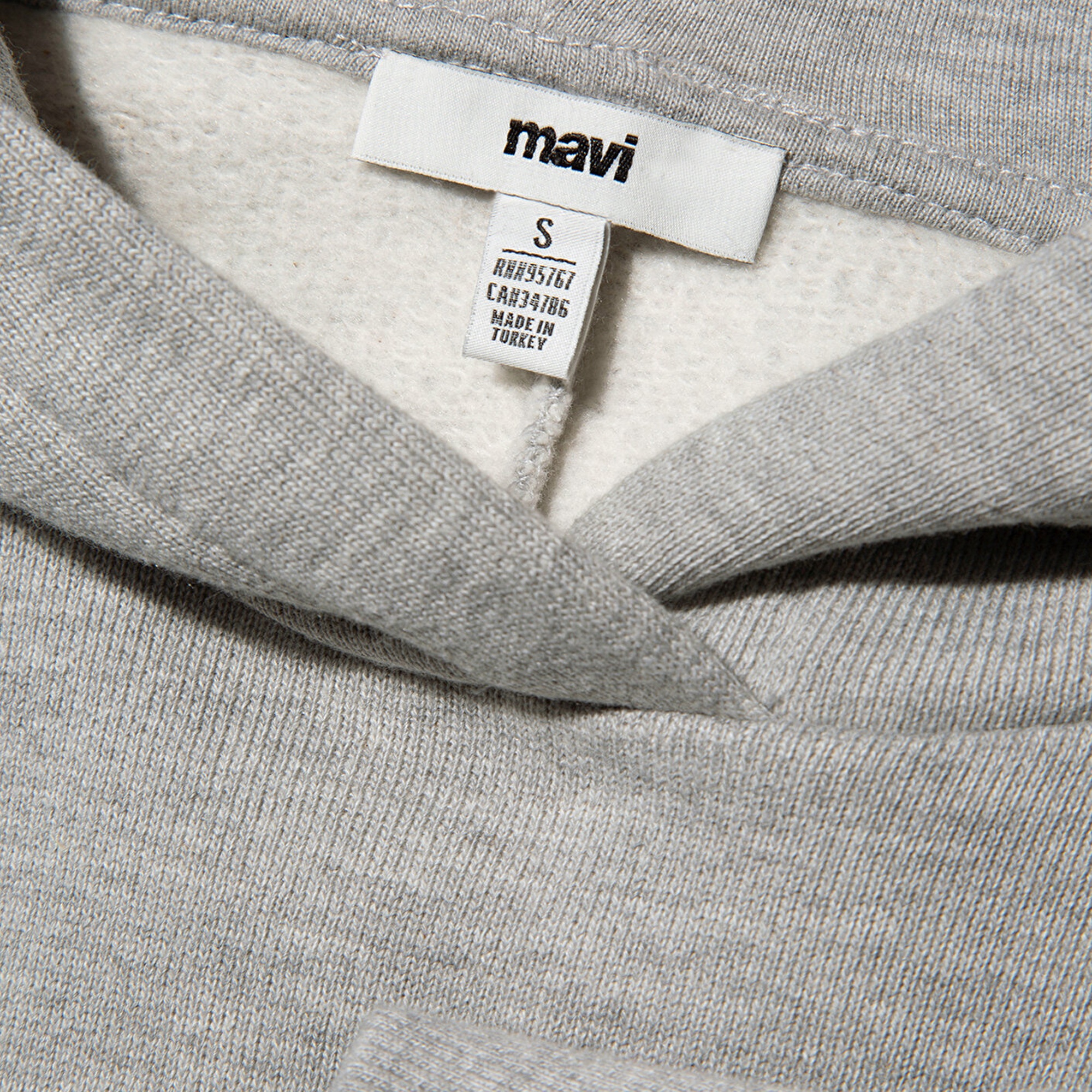Mavi Kapüşonlu Gri Basic Sweatshirt 1S10186-83096