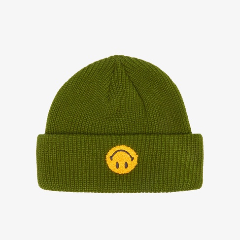  Market Smiley Upside Down Beanie Erkek Yeşil Bere