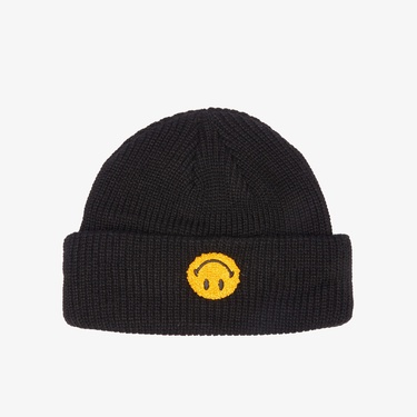  Market Smiley Upside Down Beanie Erkek Siyah Bere