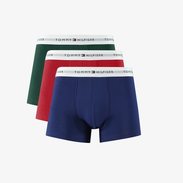  Tommy Hilfiger 3lü Erkek Kırmızı Boxer