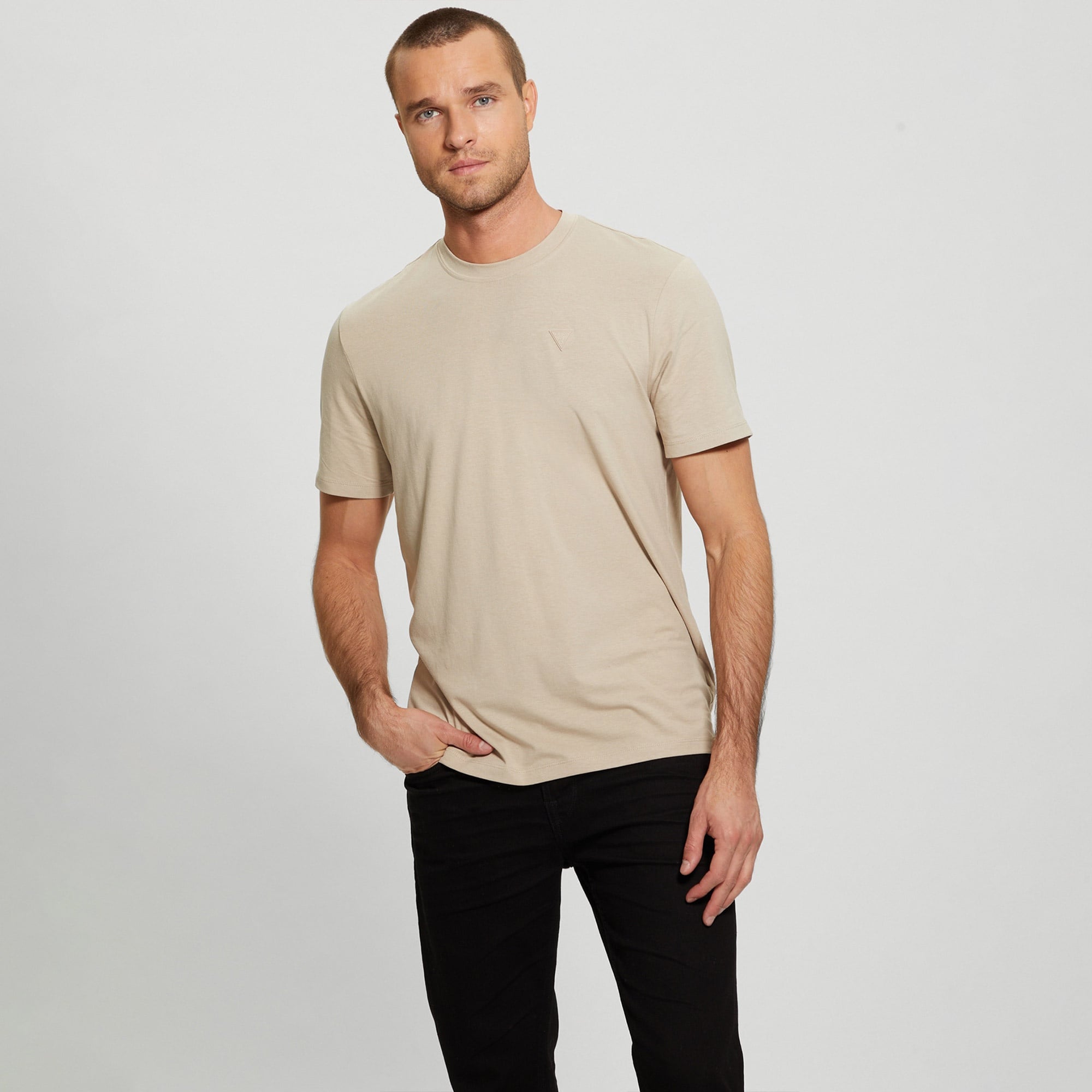 Guess Hedley Erkek Bej T-Shirt