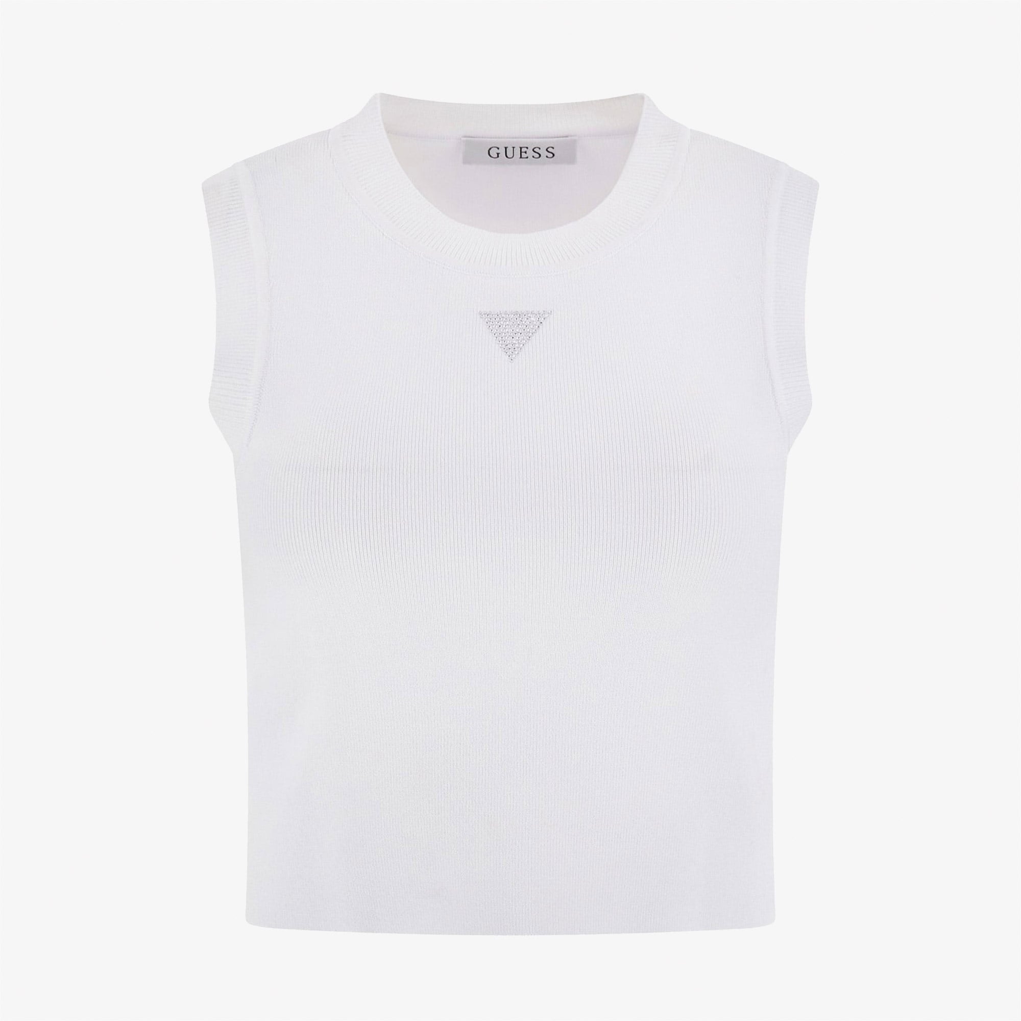 Guess Kadın Beyaz Kolsuz T-Shirt