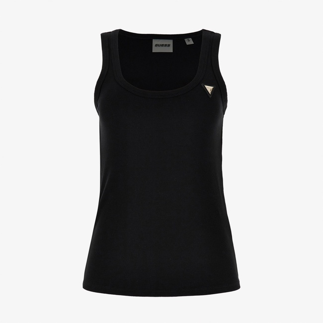  Guess Kadın Siyah Kolsuz T-Shirt