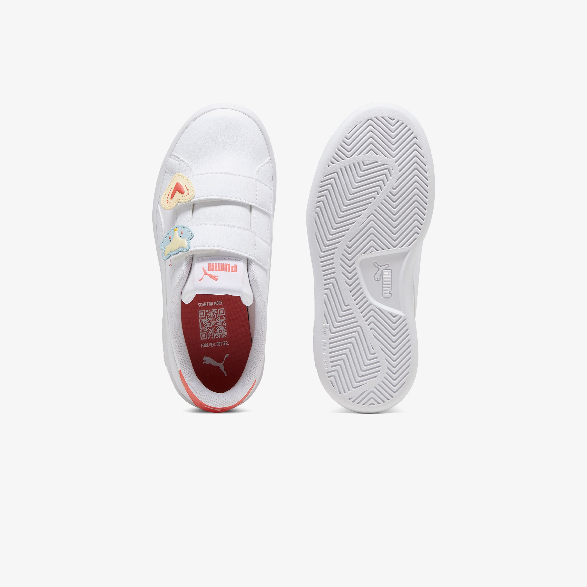 Puma Smash 3.0 Badges V Ps Çocuk Beyaz Spor Ayakkabı