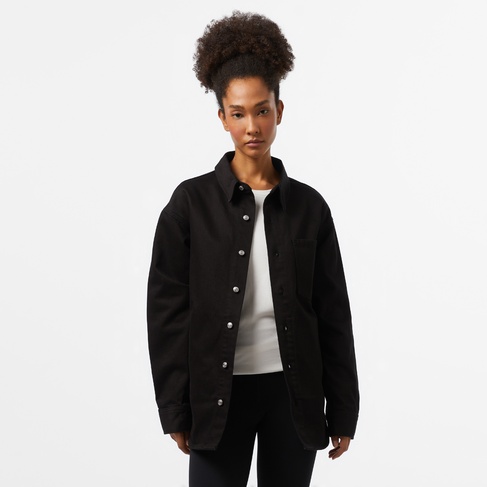  Calvin Klein Jeans Dad Denım Overshırt Kadın Siyah Gömlek