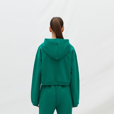  Les Benjamins Essentials Kadın Yeşil Hoodie