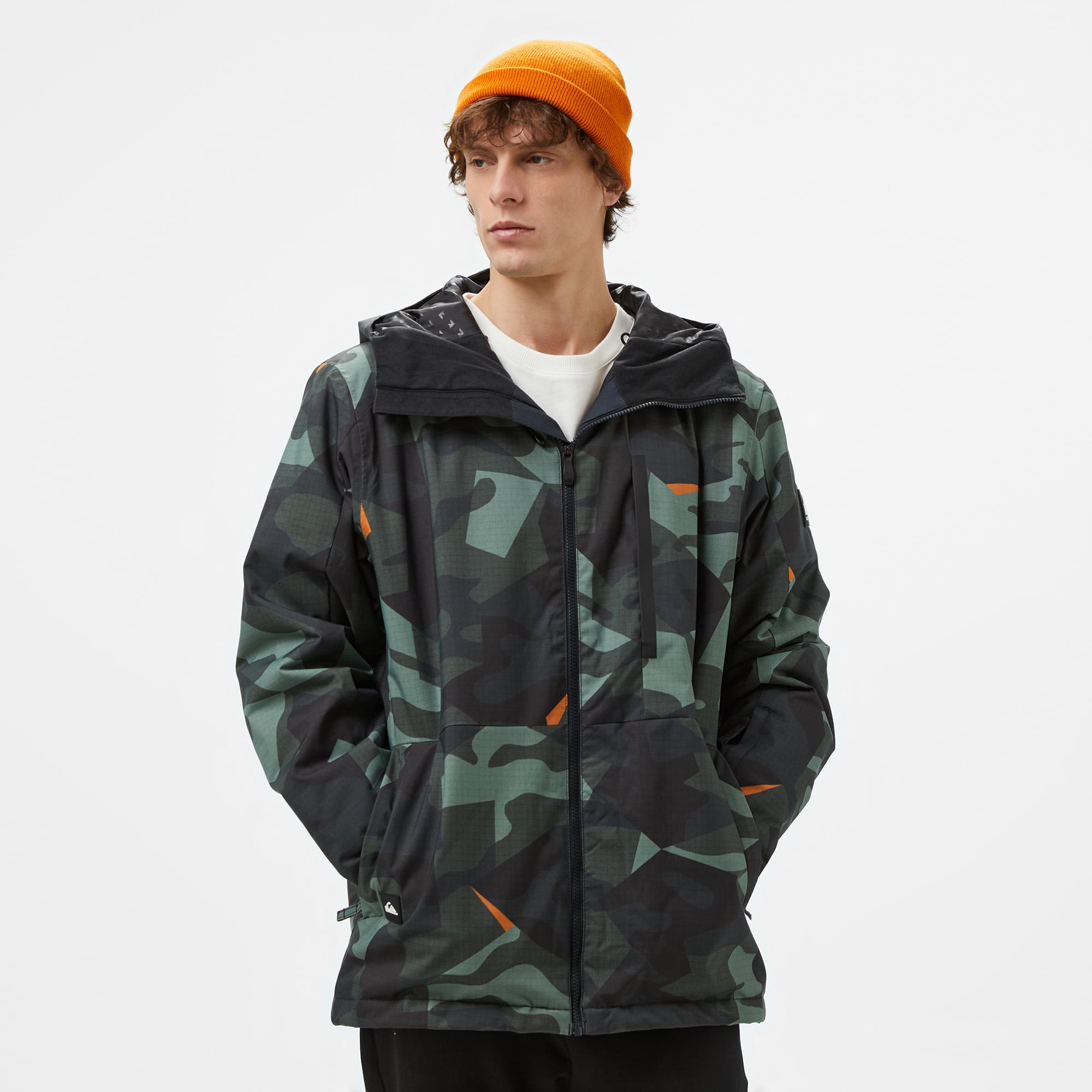  Quiksilver Mission Printed Erkek Renkli Kayak Montu