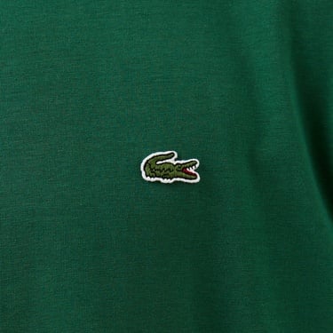  Lacoste Erkek Slim Fit Bisiklet Yaka Koyu Yeşil T-Shirt