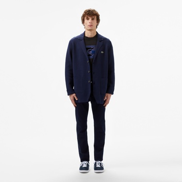  Lacoste Erkek Regular Fit Bisiklet Yaka Baskılı Siyah T-Shirt