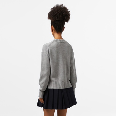  Calvin Klein Jeans intarsia Loose Kadın Gri Kazak