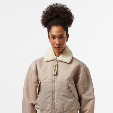  Calvin Klein Jeans Satin Aviator Kadın Gri Ceket