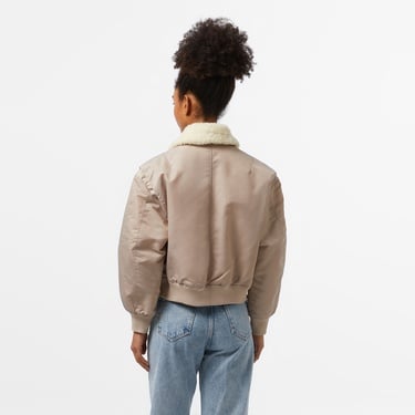  Calvin Klein Jeans Satin Aviator Kadın Gri Ceket