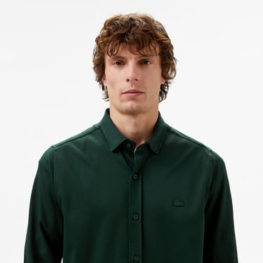  Lacoste Erkek Slim Fit Koyu Yeşil Gömlek