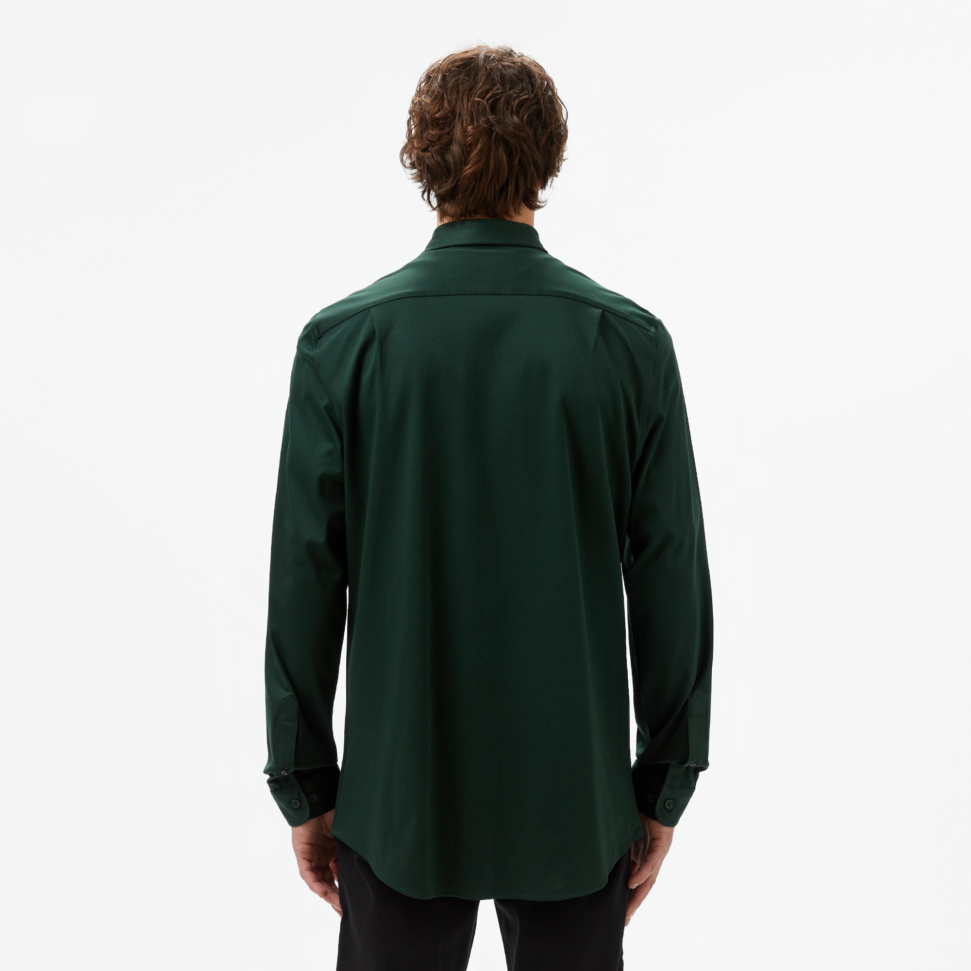 Lacoste Erkek Slim Fit Koyu Yeşil Gömlek