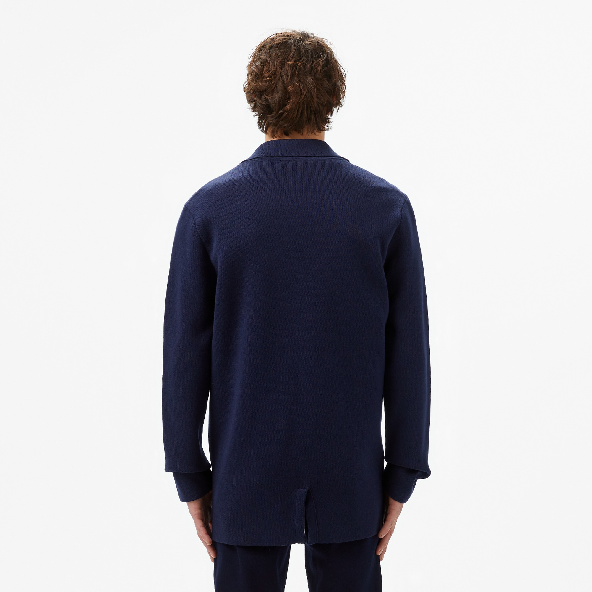 Lacoste Erkek Classic Fit V Yaka Lacivert Hırka