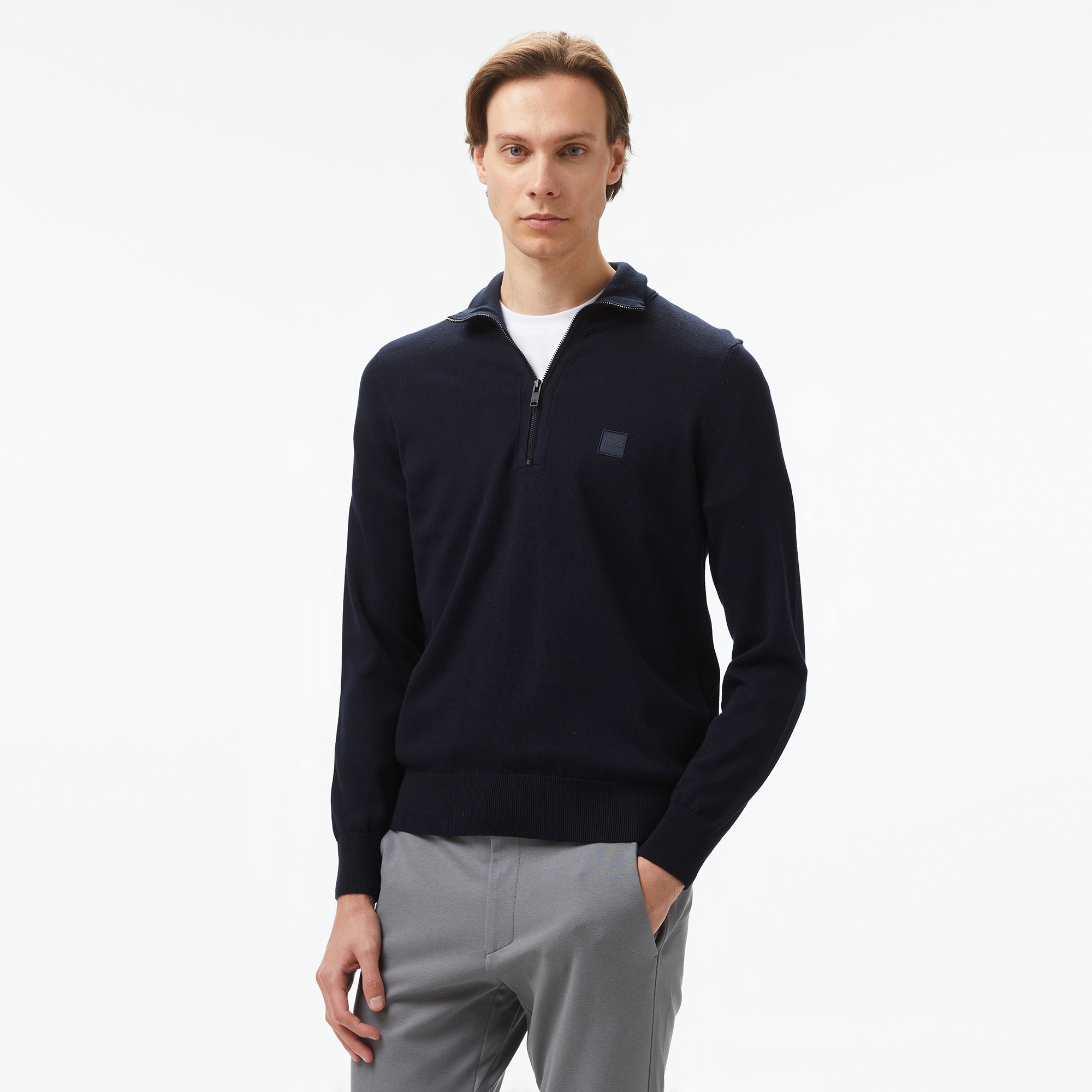 Boss Kanobix Erkek Lacivert Triko