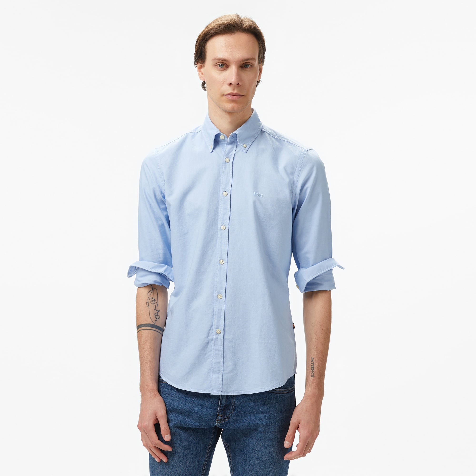 Boss Rickert Erkek Mavi Gömlek
