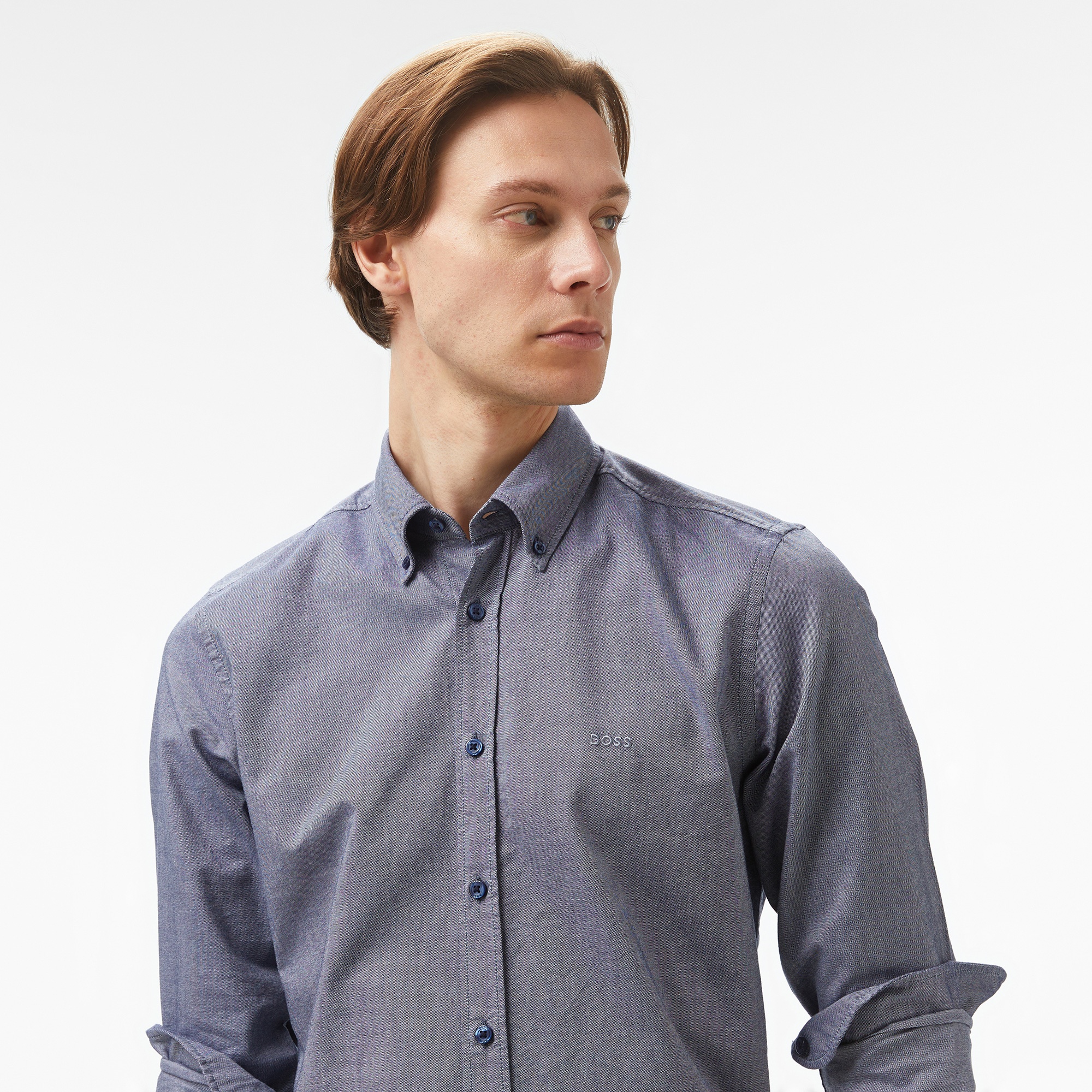 Boss Rickert Erkek Lacivert Gömlek