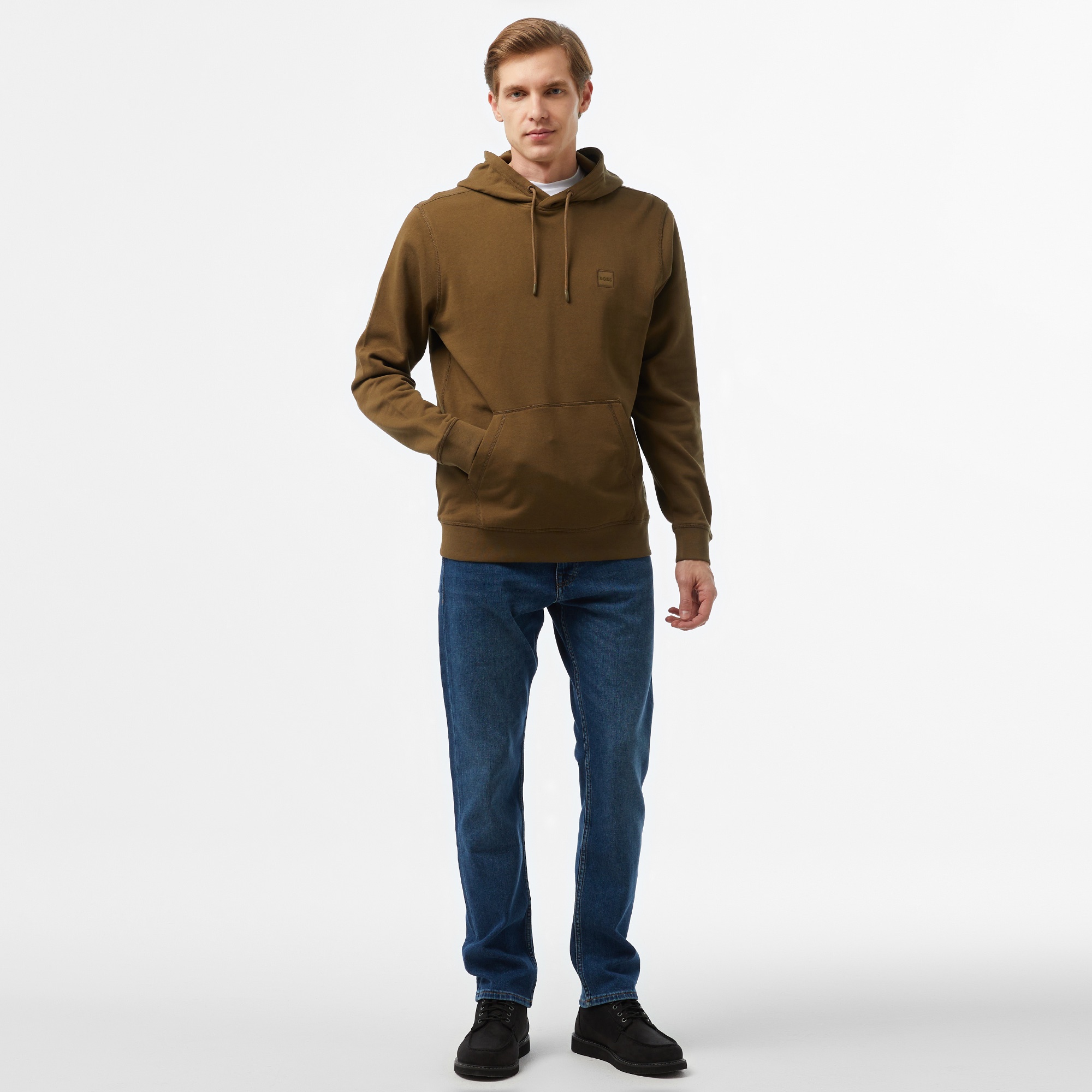 Boss Erkek Yeşil Hoodie