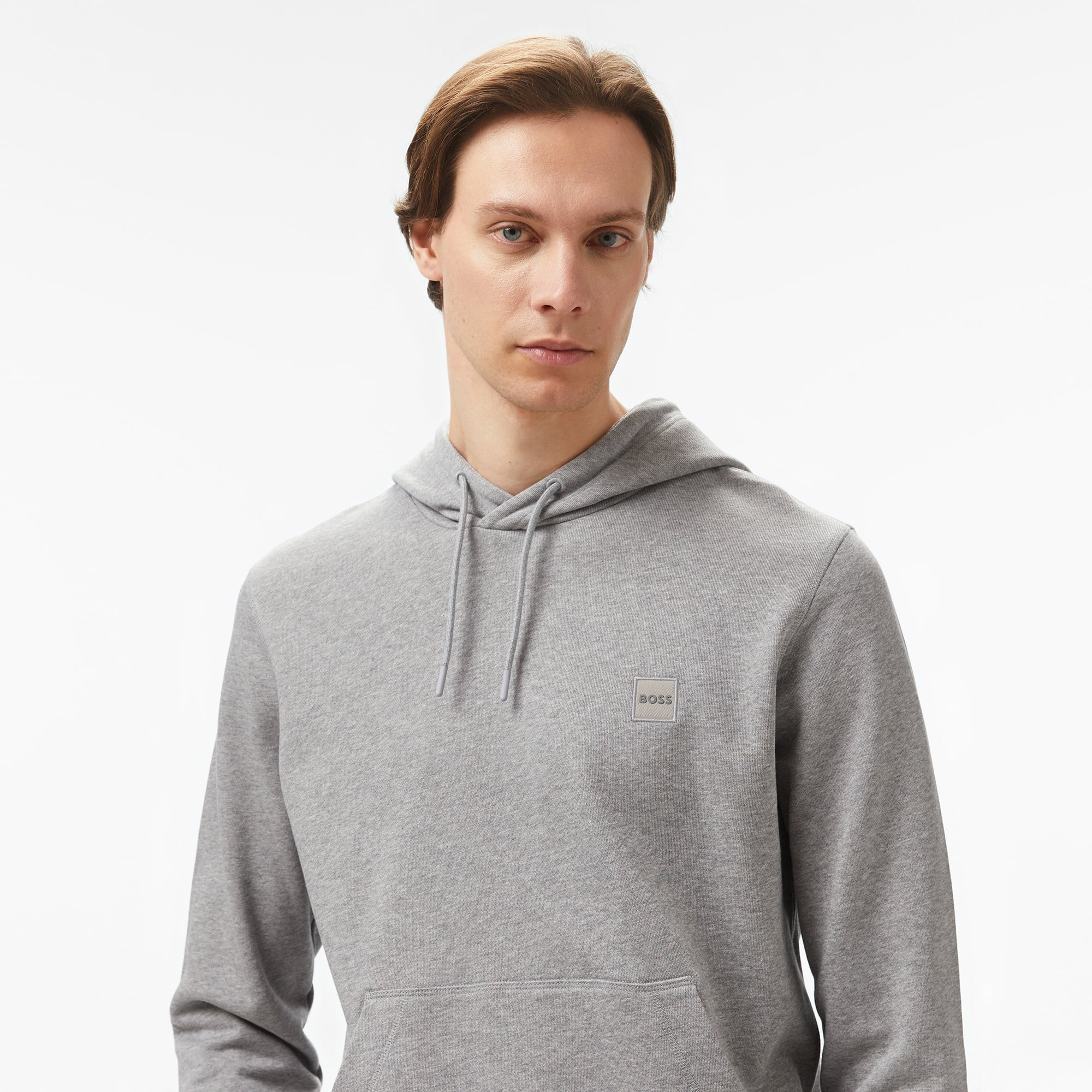 Boss Erkek Gri Hoodie