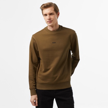  Boss Erkek Yeşil Sweatshirt