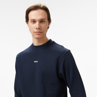  Boss Erkek Mavi Sweatshirt