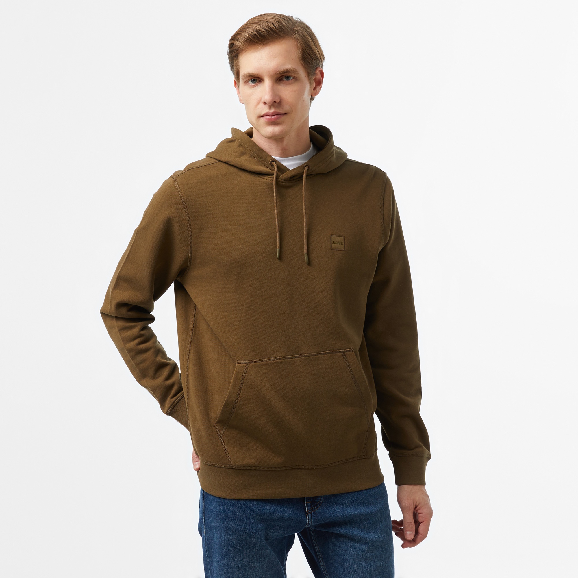 Boss Erkek Yeşil Hoodie