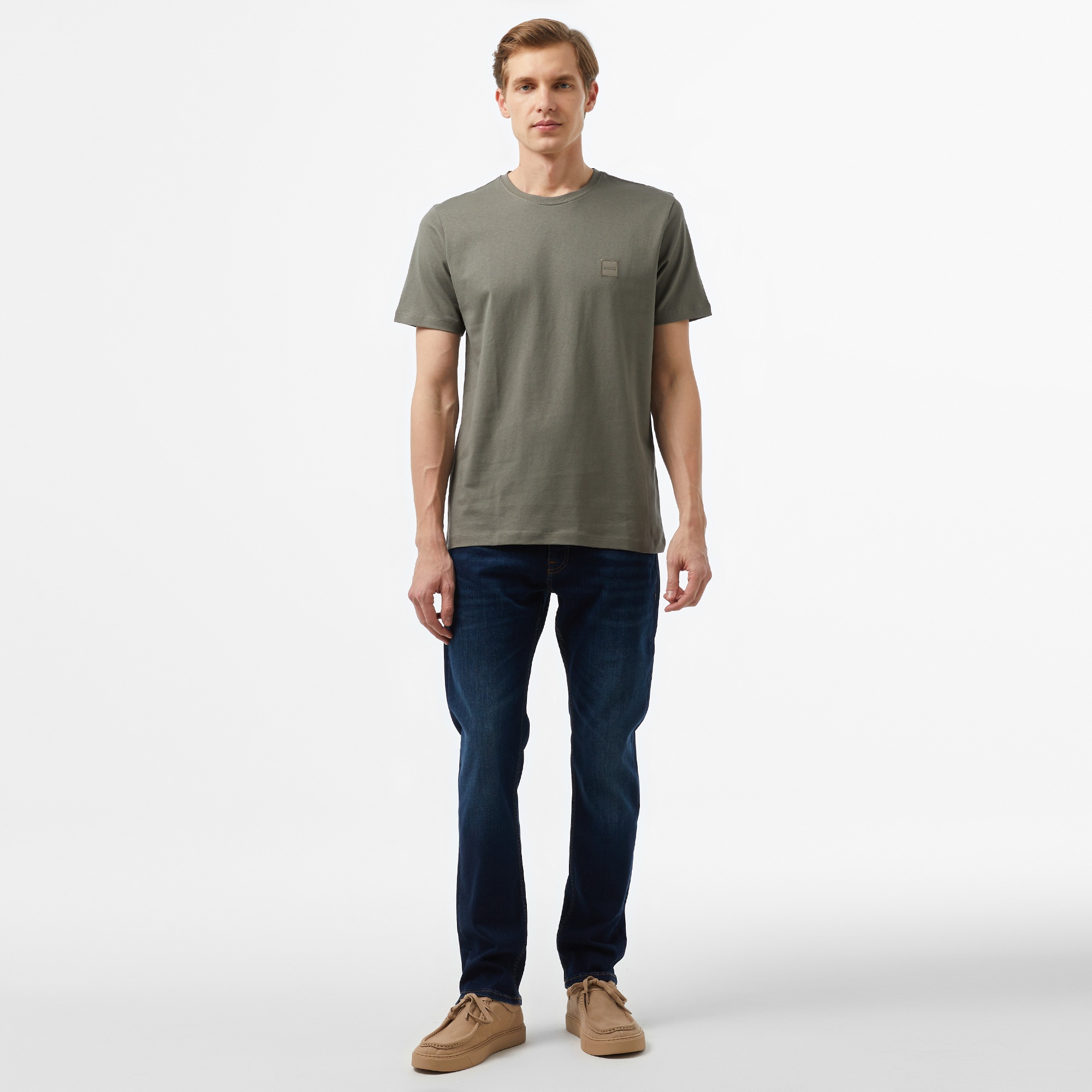 Boss Tales Erkek Gri T-Shirt