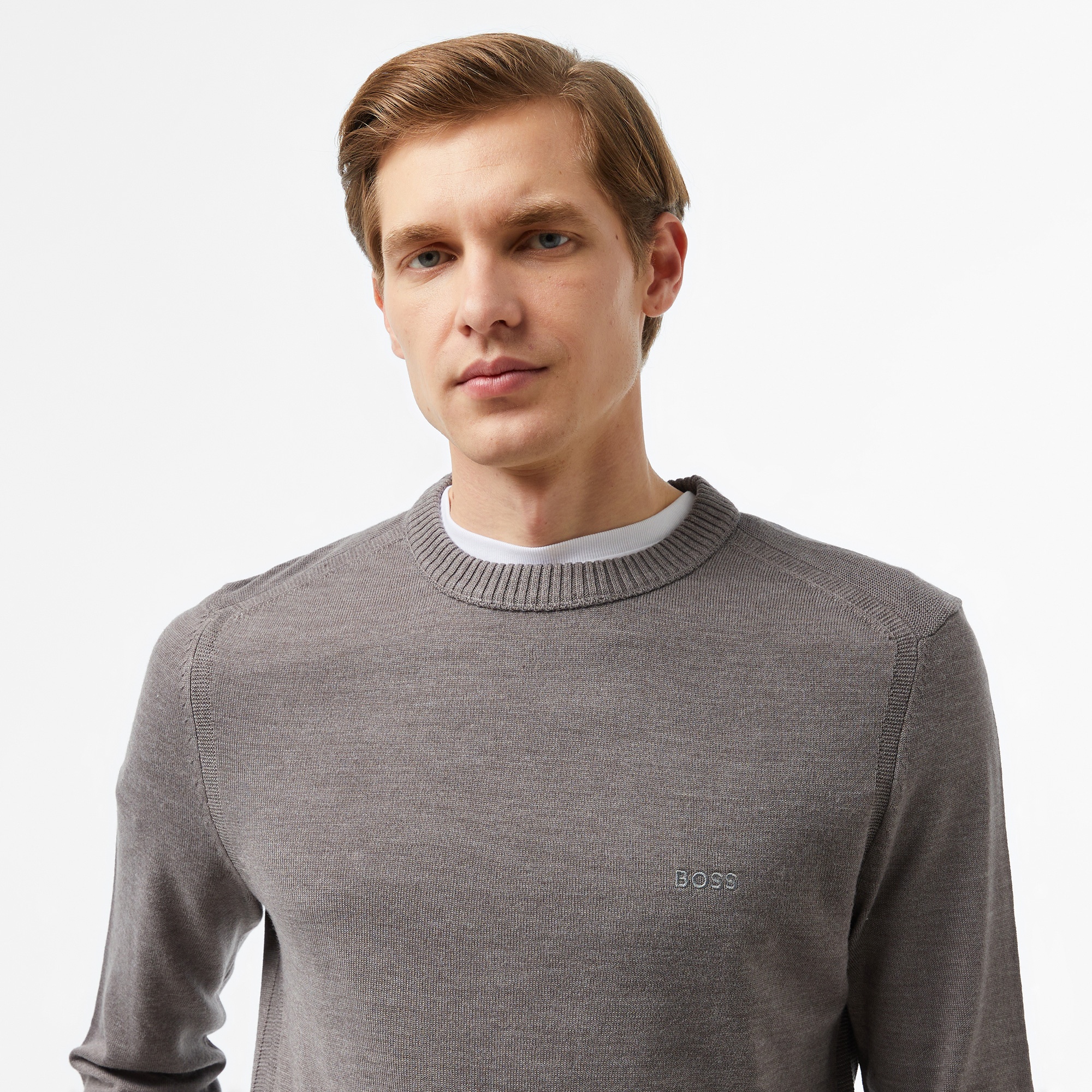 Boss Avac Erkek Gri Kazak