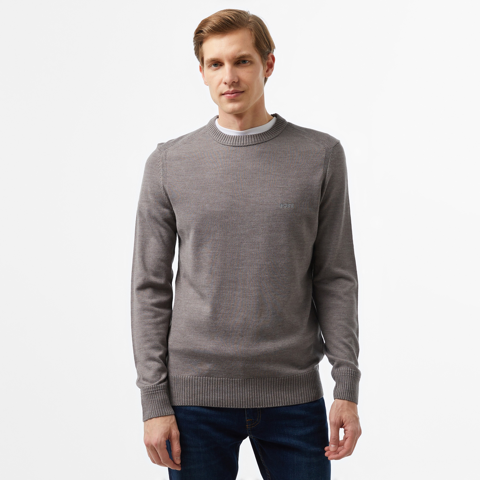 Boss Avac Erkek Gri Kazak