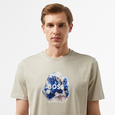  Boss Erkek Bej T-Shirt