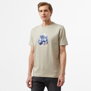  Boss Erkek Bej T-Shirt