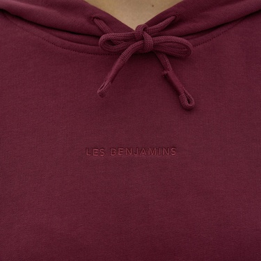  Les Benjamins Essential Kadın Bordo Hoodie