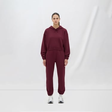  Les Benjamins Essential Kadın Bordo Hoodie