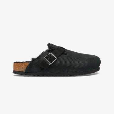  Birkenstock Boston Teddy Vl Gepragt Erkek Siyah Terlik