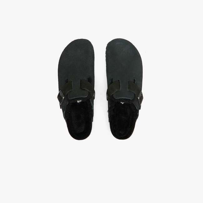  Birkenstock Boston Teddy Vl Gepragt Erkek Siyah Terlik